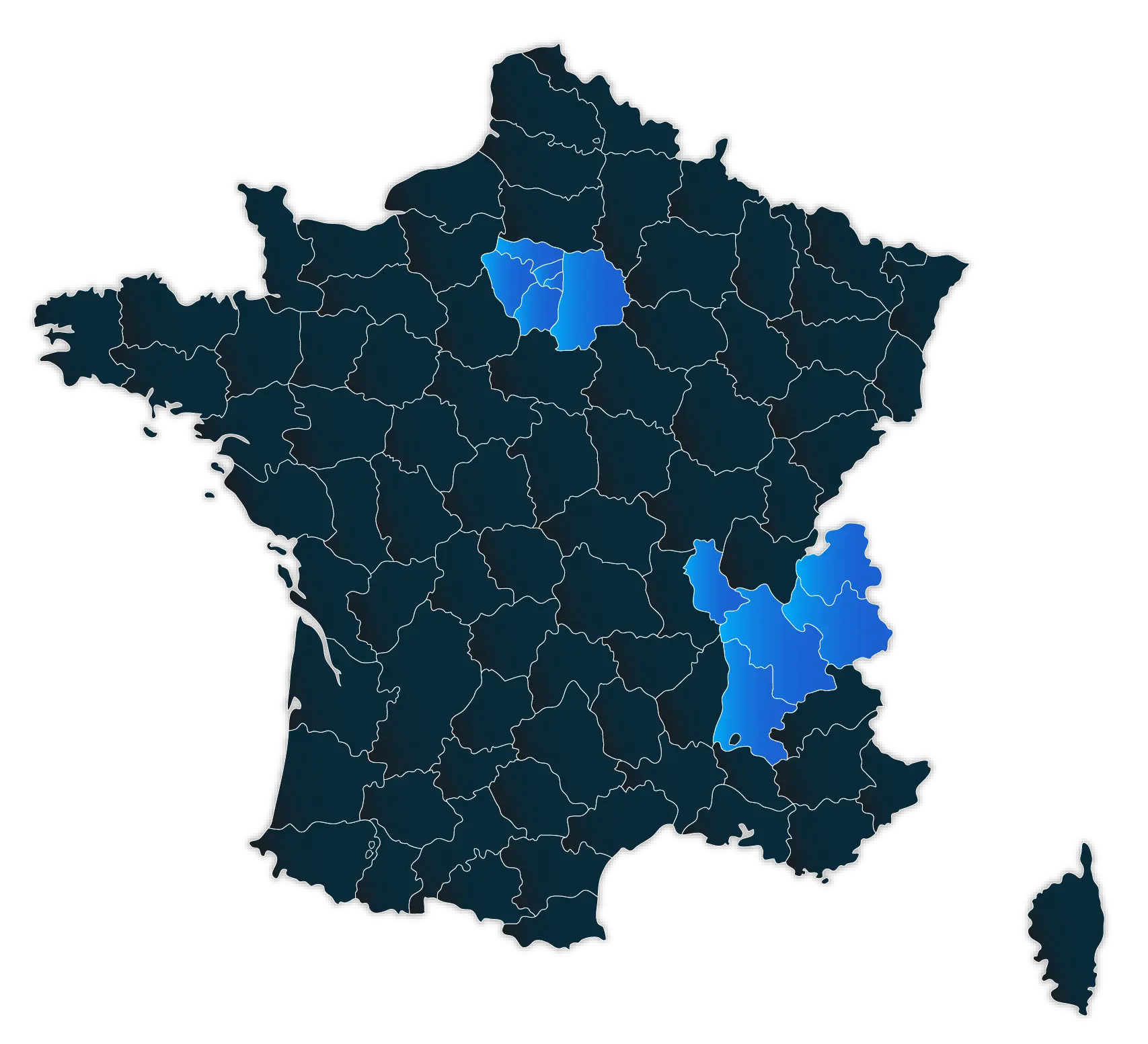Zones d'intervention en France - Webglass